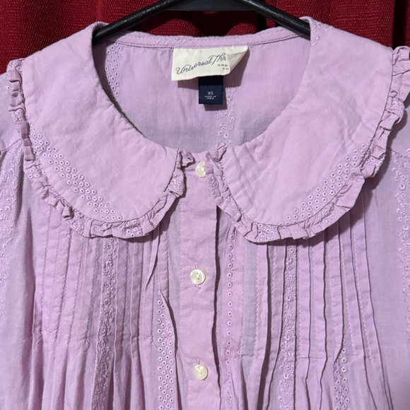 Lavender Puff Sleeve Blouse - Picture 3 of 8